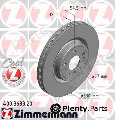  ZIMMERMANN part 400.3683.20 (400368320) Brake Disc