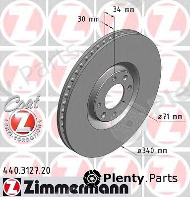  ZIMMERMANN part 440.3127.20 (440312720) Brake Disc