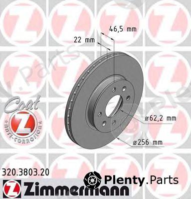  ZIMMERMANN part 320.3803.20 (320380320) Brake Disc