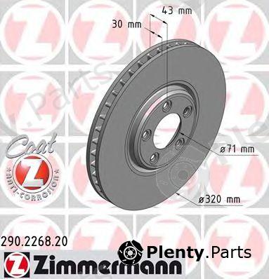  ZIMMERMANN part 290.2268.20 (290226820) Brake Disc