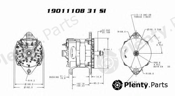  DELCO REMY part 19011108 Alternator