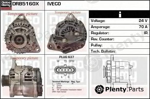  DELCO REMY part DRB5160X Alternator