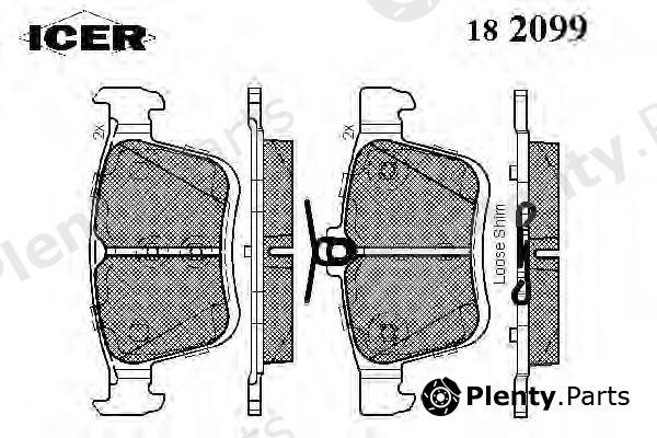  ICER part 182099 Brake Pad Set, disc brake