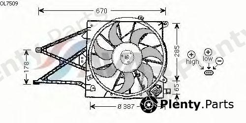  AVA QUALITY COOLING part OL7509 Fan, radiator