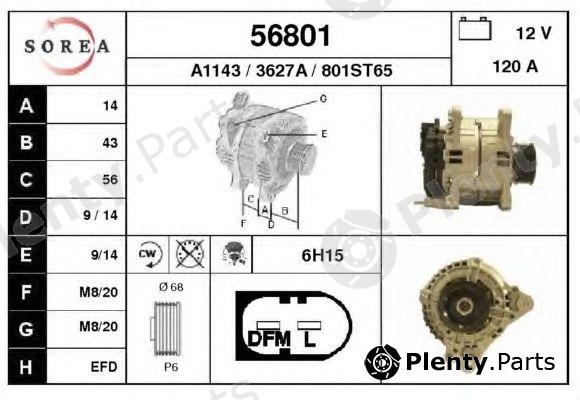  EAI part 56801 Alternator