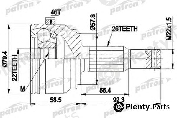  PATRON part PCV9117A Joint Kit, drive shaft