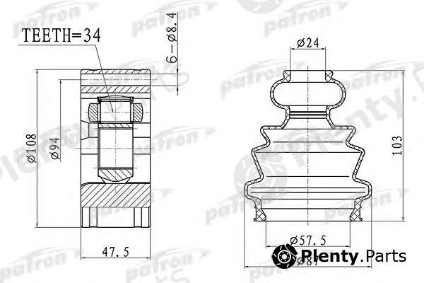  PATRON part PCV4044 Joint Kit, drive shaft