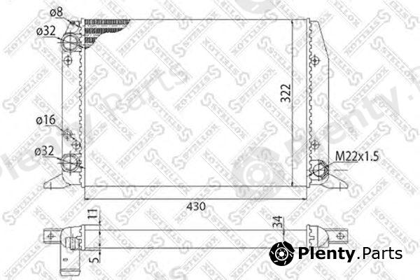  STELLOX part 10-25043-SX (1025043SX) Radiator, engine cooling