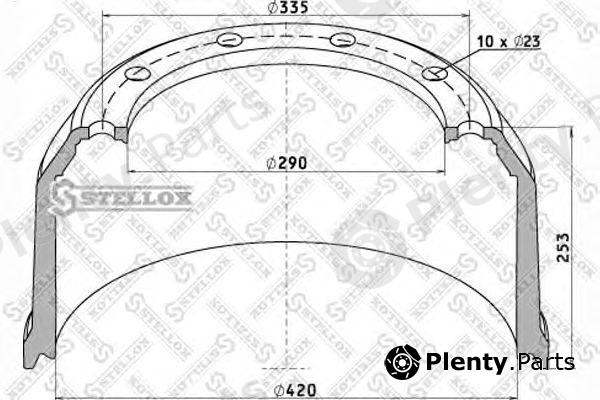  STELLOX part 85-00038-SX (8500038SX) Brake Drum