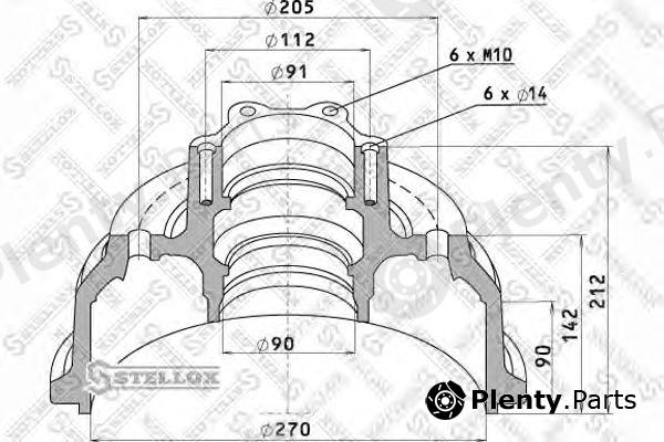  STELLOX part 85-00063-SX (8500063SX) Brake Drum