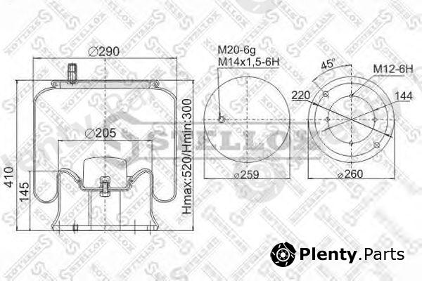  STELLOX part 90-00811-SX (9000811SX) Boot, air suspension