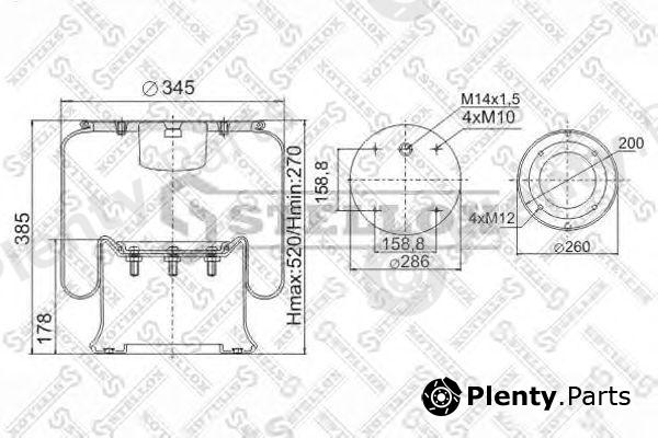  STELLOX part 90-48131-SX (9048131SX) Boot, air suspension