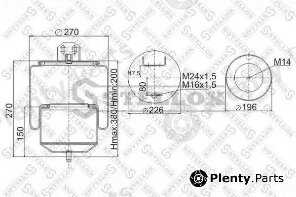  STELLOX part 90-78041-SX (9078041SX) Boot, air suspension