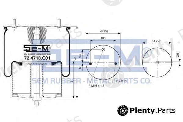  SEM LASTIK part 724718C01 Boot, air suspension