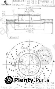  BREMBO part 09.9825.11 (09982511) Brake Disc