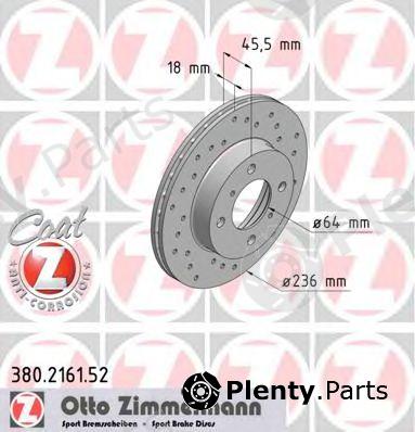  ZIMMERMANN part 380.2161.52 (380216152) Brake Disc