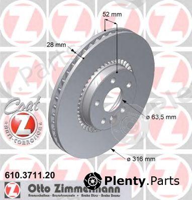  ZIMMERMANN part 610371120 Brake Disc