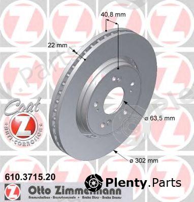  ZIMMERMANN part 610371520 Brake Disc