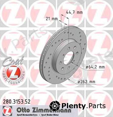  ZIMMERMANN part 280315352 Brake Disc