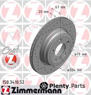  ZIMMERMANN part 150.3410.52 (150341052) Brake Disc