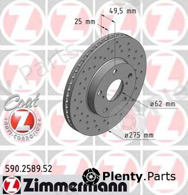  ZIMMERMANN part 590.2589.52 (590258952) Brake Disc