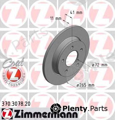  ZIMMERMANN part 370.3078.20 (370307820) Brake Disc
