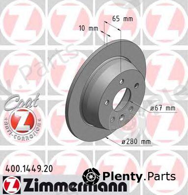  ZIMMERMANN part 400144920 Brake Disc