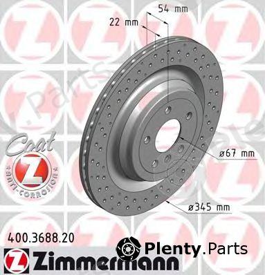  ZIMMERMANN part 400.3688.20 (400368820) Brake Disc