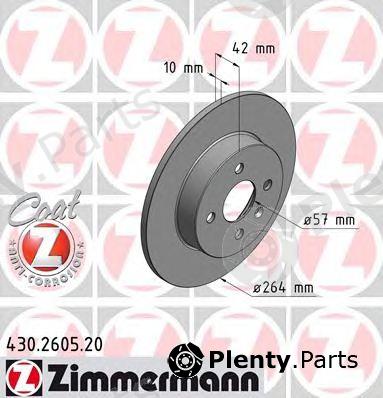  ZIMMERMANN part 430.2605.20 (430260520) Brake Disc