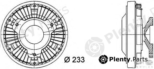  HELLA part 8MV376728-381 (8MV376728381) Clutch, radiator fan