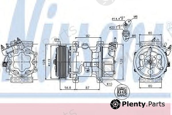  NISSENS part 89053 Compressor, air conditioning