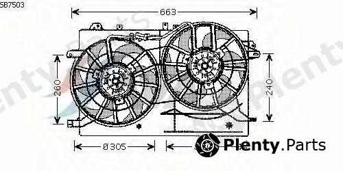  AVA QUALITY COOLING part SB7503 Fan, radiator