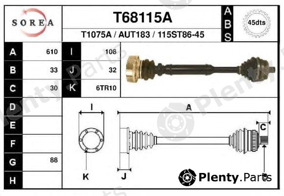  EAI part T68115A Drive Shaft