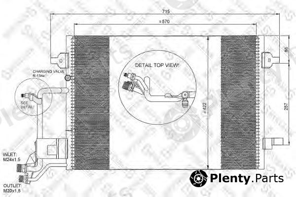  STELLOX part 1045006SX Condenser, air conditioning