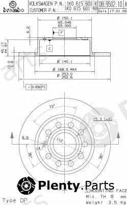  BREMBO part 08.9502.11 (08950211) Brake Disc