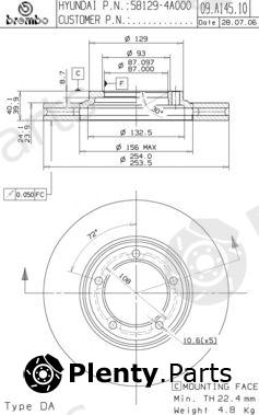  BREMBO part 09.A145.10 (09A14510) Brake Disc