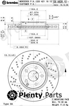  BREMBO part 09.A828.10 (09A82810) Brake Disc