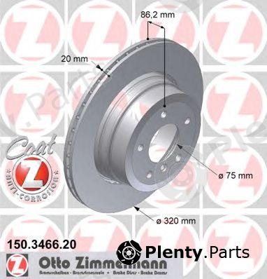  ZIMMERMANN part 150346620 Brake Disc