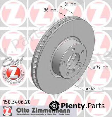  ZIMMERMANN part 150.3406.20 (150340620) Brake Disc