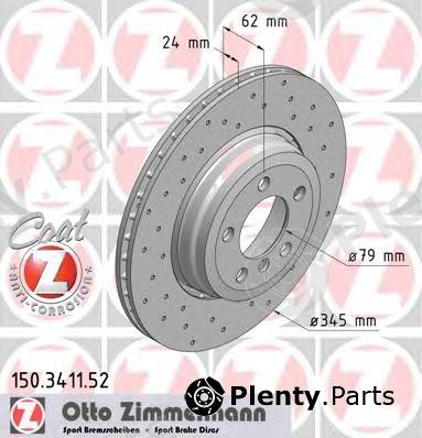  ZIMMERMANN part 150341152 Brake Disc