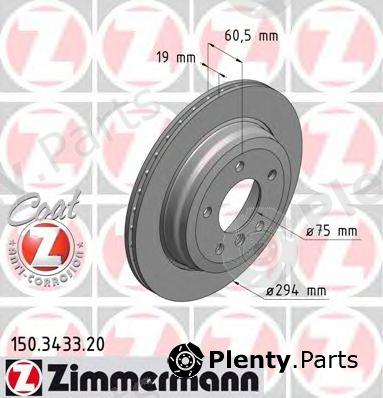  ZIMMERMANN part 150.3433.20 (150343320) Brake Disc
