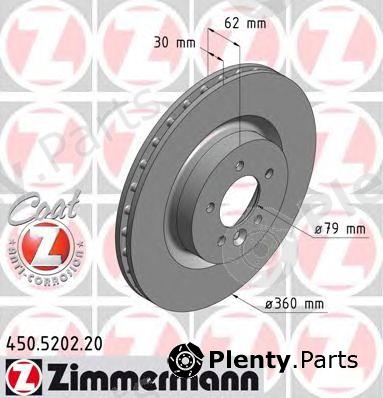  ZIMMERMANN part 450.5202.20 (450520220) Brake Disc