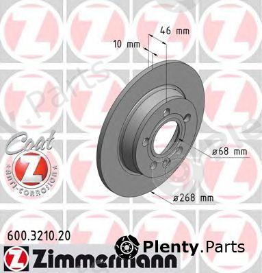  ZIMMERMANN part 600.3210.20 (600321020) Brake Disc