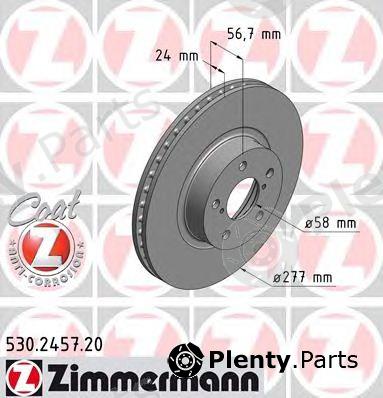  ZIMMERMANN part 530.2457.20 (530245720) Brake Disc