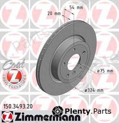  ZIMMERMANN part 150.3493.20 (150349320) Brake Disc