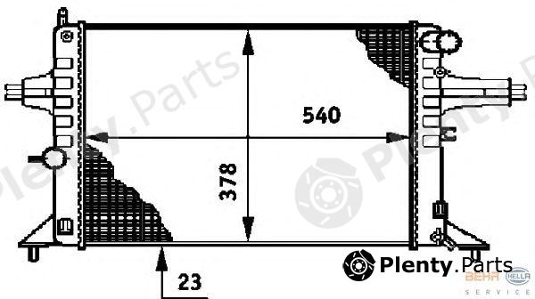  HELLA part 8MK376720-421 (8MK376720421) Radiator, engine cooling