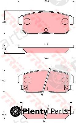  TRW part GDB7184 Brake Pad Set, disc brake