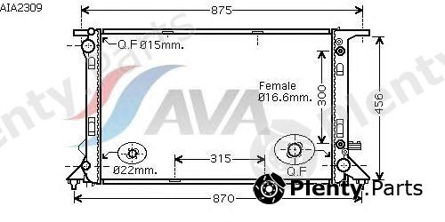  AVA QUALITY COOLING part AIA2309 Radiator, engine cooling