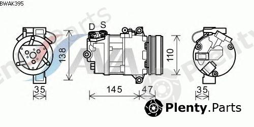  AVA QUALITY COOLING part BWAK395 Compressor, air conditioning