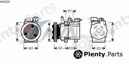  AVA QUALITY COOLING part HYK259 Compressor, air conditioning